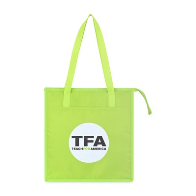 Arlo Recycled rPET Insulated Grocery Shopper - Lime Green