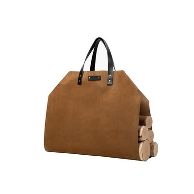 All leather Log Carrier | Full Grain Leather | Made in USA