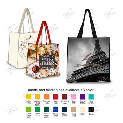 5 Oz. Full Color Cotton Canvas Tote Bag (12" x 13" x 8")