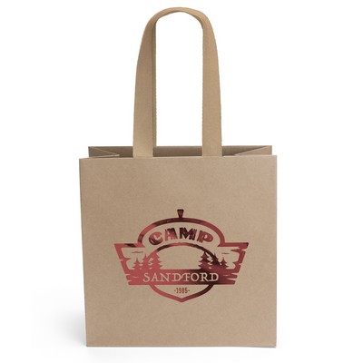 Villa™ - Eco Kraft-Brown Matte-Laminated Eurotote - Foil Print (10" x 5" x 10")