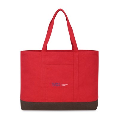 Ivy Recycled Cotton Carry-All Tote - AWARE™ - Crimson