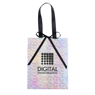 Galaxy™ - Iridescent Eurotote - Foil Print (7 3/4" x 4 3/4" x 9 3/4")