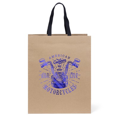 Eco Teak - Woven Handle Eurototes - Foil Print (13" x 6" x 16")