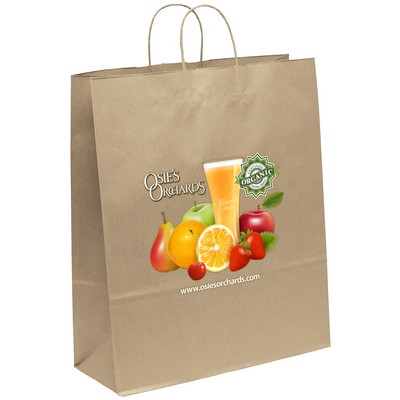 Eco Stephanie - Kraft-Brown Shopper - ColorVista (16" x 6" x 19")