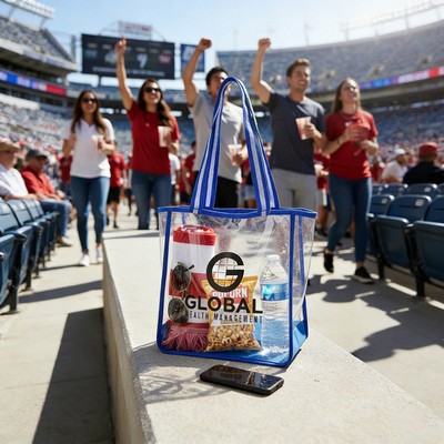 Clear Shopping Striped Tote bag